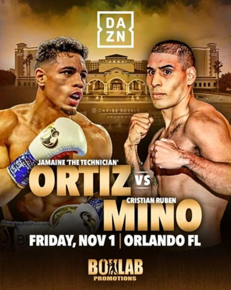 ¡Gran pelea! Ortiz y Mino se enfrentan este viernes en DAZN