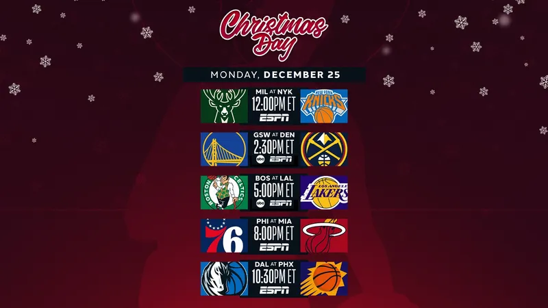 Dónde ver los partidos de Navidad de la NBA: Nuggets vs. Suns - Canal de TV, transmisión en vivo, pronósticos y cuotas