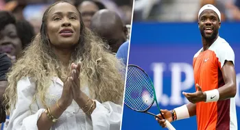 La Novia de Frances Tiafoe Deslumbra en la Cancha con un Impactante Look Todo en Azul