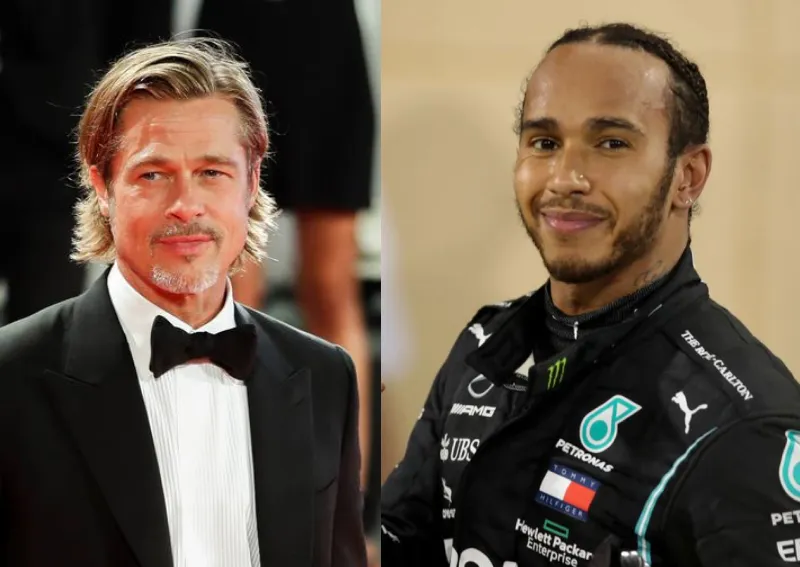 Lewis Hamilton le dio a Brad Pitt el 