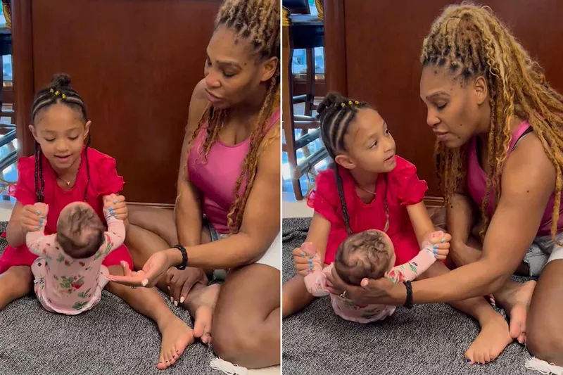 Adira, la pequeña de Serena Williams, brilla como su mini ayudante en un emotivo día de tenis